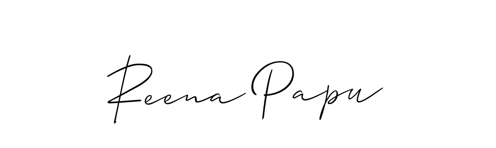 How to Draw Reena Papu signature style? Allison_Script is a latest design signature styles for name Reena Papu. Reena Papu signature style 2 images and pictures png