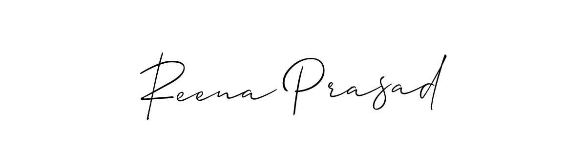 You should practise on your own different ways (Allison_Script) to write your name (Reena Prasad) in signature. don't let someone else do it for you. Reena Prasad signature style 2 images and pictures png