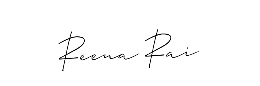 Make a short Reena Rai signature style. Manage your documents anywhere anytime using Allison_Script. Create and add eSignatures, submit forms, share and send files easily. Reena Rai signature style 2 images and pictures png