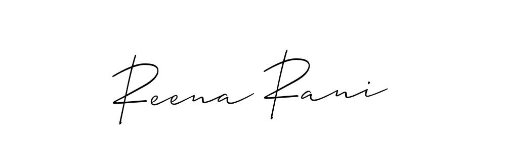 Create a beautiful signature design for name Reena Rani. With this signature (Allison_Script) fonts, you can make a handwritten signature for free. Reena Rani signature style 2 images and pictures png