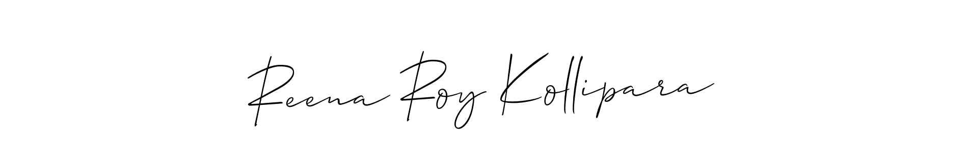 Design your own signature with our free online signature maker. With this signature software, you can create a handwritten (Allison_Script) signature for name Reena Roy Kollipara. Reena Roy Kollipara signature style 2 images and pictures png