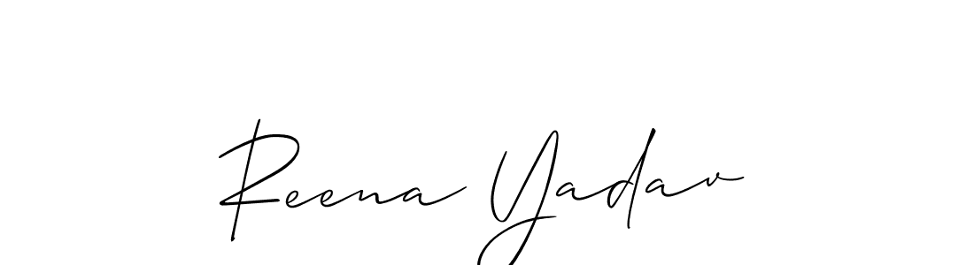 Also we have Reena Yadav name is the best signature style. Create professional handwritten signature collection using Allison_Script autograph style. Reena Yadav signature style 2 images and pictures png