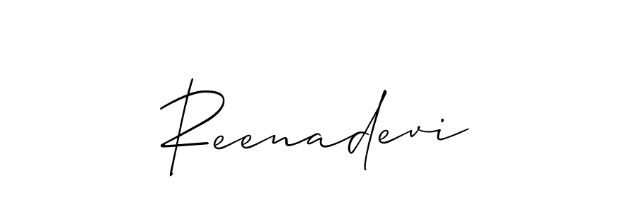 Also we have Reenadevi name is the best signature style. Create professional handwritten signature collection using Allison_Script autograph style. Reenadevi signature style 2 images and pictures png