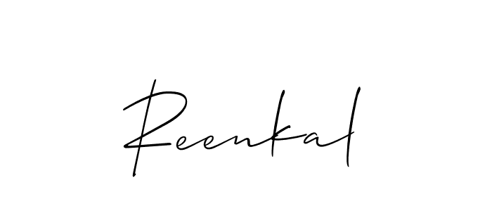 Create a beautiful signature design for name Reenkal. With this signature (Allison_Script) fonts, you can make a handwritten signature for free. Reenkal signature style 2 images and pictures png