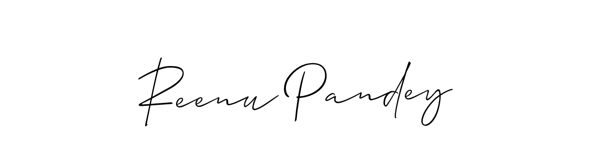 Allison_Script is a professional signature style that is perfect for those who want to add a touch of class to their signature. It is also a great choice for those who want to make their signature more unique. Get Reenu Pandey name to fancy signature for free. Reenu Pandey signature style 2 images and pictures png