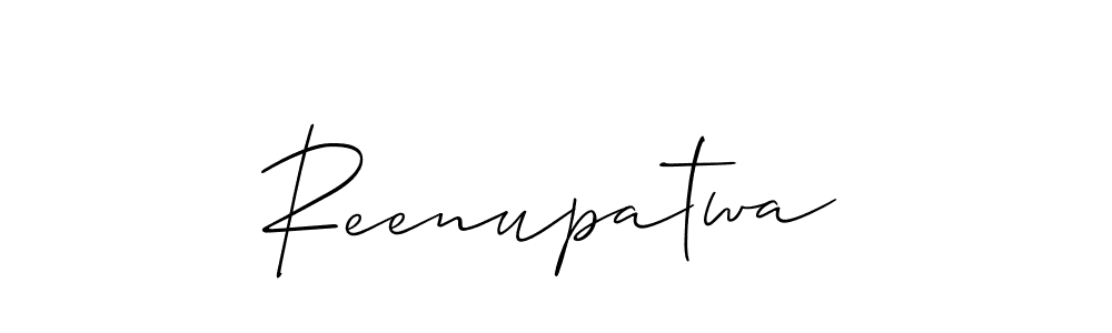 You should practise on your own different ways (Allison_Script) to write your name (Reenupatwa) in signature. don't let someone else do it for you. Reenupatwa signature style 2 images and pictures png