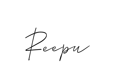 Similarly Allison_Script is the best handwritten signature design. Signature creator online .You can use it as an online autograph creator for name Reepu. Reepu signature style 2 images and pictures png