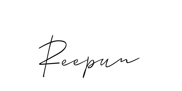 Best and Professional Signature Style for Reepun. Allison_Script Best Signature Style Collection. Reepun signature style 2 images and pictures png