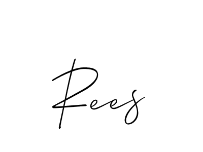 Rees stylish signature style. Best Handwritten Sign (Allison_Script) for my name. Handwritten Signature Collection Ideas for my name Rees. Rees signature style 2 images and pictures png