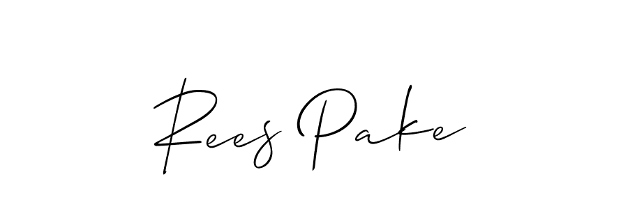 How to make Rees Pake signature? Allison_Script is a professional autograph style. Create handwritten signature for Rees Pake name. Rees Pake signature style 2 images and pictures png