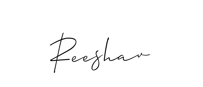 It looks lik you need a new signature style for name Reeshav. Design unique handwritten (Allison_Script) signature with our free signature maker in just a few clicks. Reeshav signature style 2 images and pictures png