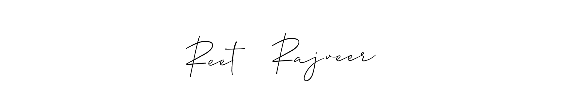 How to make Reet ❤️ Rajveer signature? Allison_Script is a professional autograph style. Create handwritten signature for Reet ❤️ Rajveer name. Reet ❤️ Rajveer signature style 2 images and pictures png