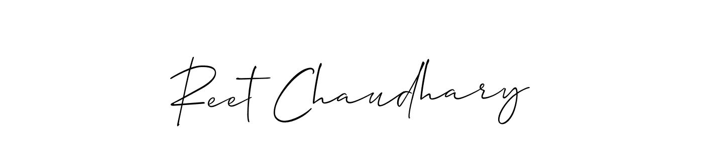 The best way (Allison_Script) to make a short signature is to pick only two or three words in your name. The name Reet Chaudhary include a total of six letters. For converting this name. Reet Chaudhary signature style 2 images and pictures png