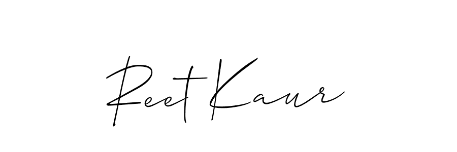 You should practise on your own different ways (Allison_Script) to write your name (Reet Kaur) in signature. don't let someone else do it for you. Reet Kaur signature style 2 images and pictures png