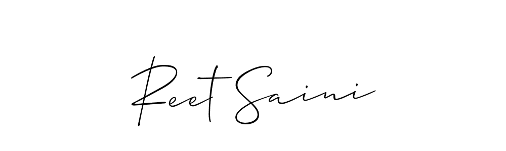 You can use this online signature creator to create a handwritten signature for the name Reet Saini. This is the best online autograph maker. Reet Saini signature style 2 images and pictures png