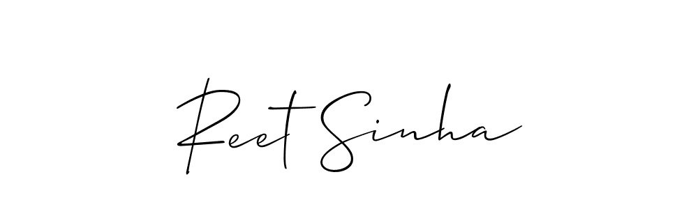 How to make Reet Sinha signature? Allison_Script is a professional autograph style. Create handwritten signature for Reet Sinha name. Reet Sinha signature style 2 images and pictures png