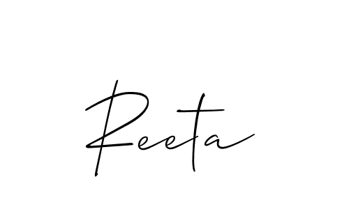 How to make Reeta signature? Allison_Script is a professional autograph style. Create handwritten signature for Reeta name. Reeta signature style 2 images and pictures png