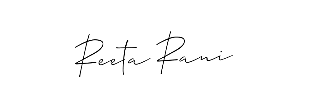 Best and Professional Signature Style for Reeta Rani. Allison_Script Best Signature Style Collection. Reeta Rani signature style 2 images and pictures png