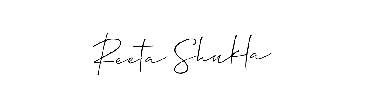 How to make Reeta Shukla signature? Allison_Script is a professional autograph style. Create handwritten signature for Reeta Shukla name. Reeta Shukla signature style 2 images and pictures png