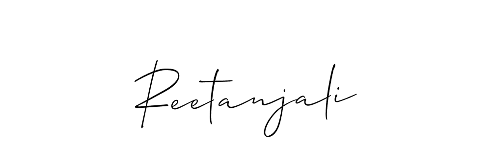 Use a signature maker to create a handwritten signature online. With this signature software, you can design (Allison_Script) your own signature for name Reetanjali. Reetanjali signature style 2 images and pictures png