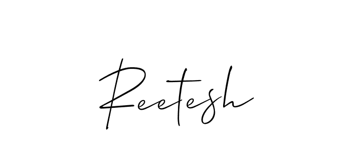 How to make Reetesh name signature. Use Allison_Script style for creating short signs online. This is the latest handwritten sign. Reetesh signature style 2 images and pictures png