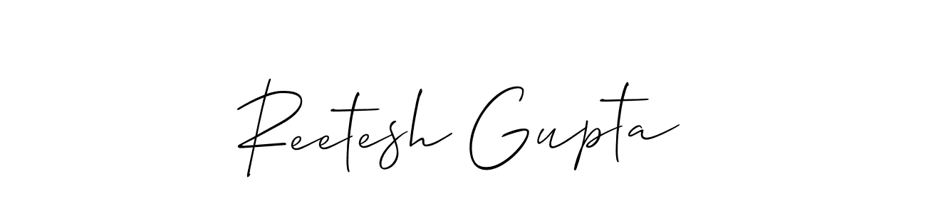 Create a beautiful signature design for name Reetesh Gupta. With this signature (Allison_Script) fonts, you can make a handwritten signature for free. Reetesh Gupta signature style 2 images and pictures png