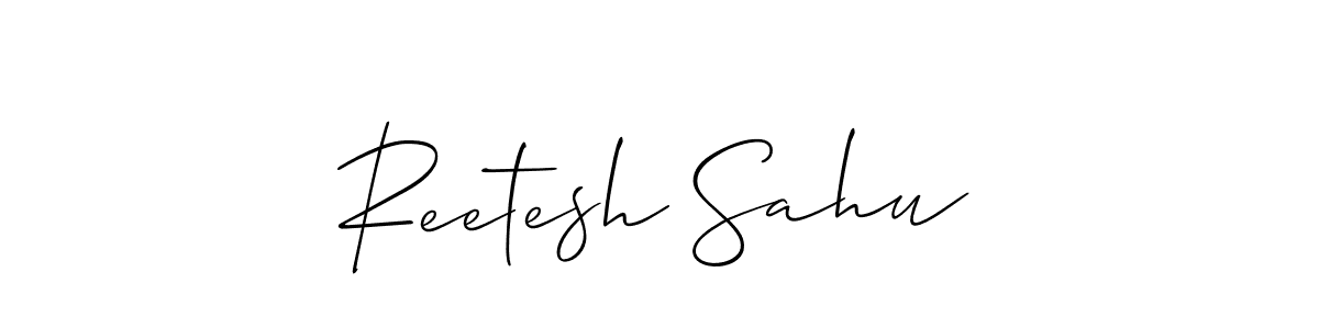 Also we have Reetesh Sahu name is the best signature style. Create professional handwritten signature collection using Allison_Script autograph style. Reetesh Sahu signature style 2 images and pictures png