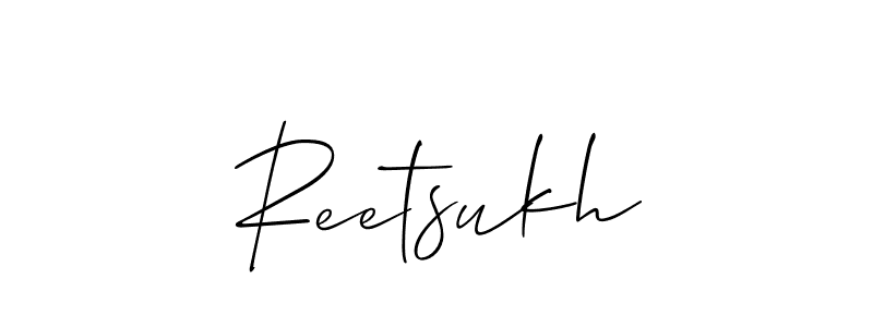 How to Draw Reetsukh signature style? Allison_Script is a latest design signature styles for name Reetsukh. Reetsukh signature style 2 images and pictures png