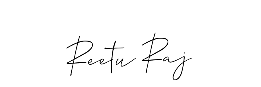 It looks lik you need a new signature style for name Reetu Raj. Design unique handwritten (Allison_Script) signature with our free signature maker in just a few clicks. Reetu Raj signature style 2 images and pictures png