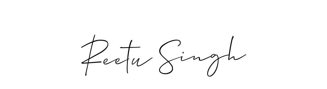 This is the best signature style for the Reetu Singh name. Also you like these signature font (Allison_Script). Mix name signature. Reetu Singh signature style 2 images and pictures png