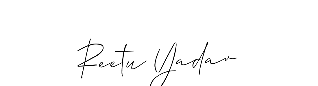 How to make Reetu Yadav signature? Allison_Script is a professional autograph style. Create handwritten signature for Reetu Yadav name. Reetu Yadav signature style 2 images and pictures png