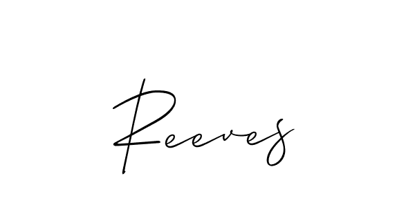 Make a beautiful signature design for name Reeves. With this signature (Allison_Script) style, you can create a handwritten signature for free. Reeves signature style 2 images and pictures png
