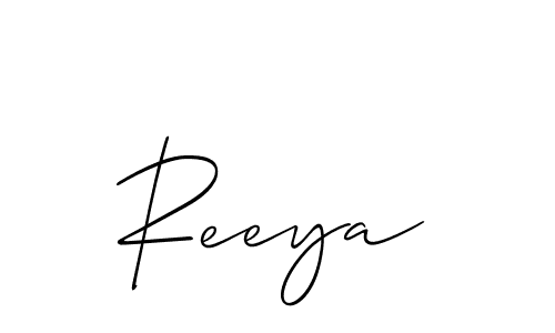 How to make Reeya signature? Allison_Script is a professional autograph style. Create handwritten signature for Reeya name. Reeya signature style 2 images and pictures png