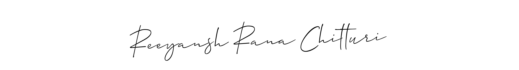 Use a signature maker to create a handwritten signature online. With this signature software, you can design (Allison_Script) your own signature for name Reeyansh Rana Chitturi. Reeyansh Rana Chitturi signature style 2 images and pictures png