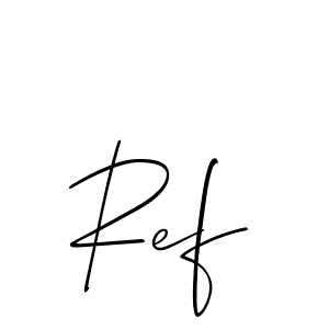 The best way (Allison_Script) to make a short signature is to pick only two or three words in your name. The name Ref include a total of six letters. For converting this name. Ref signature style 2 images and pictures png