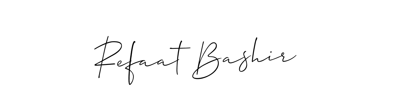 Make a short Refaat Bashir signature style. Manage your documents anywhere anytime using Allison_Script. Create and add eSignatures, submit forms, share and send files easily. Refaat Bashir signature style 2 images and pictures png