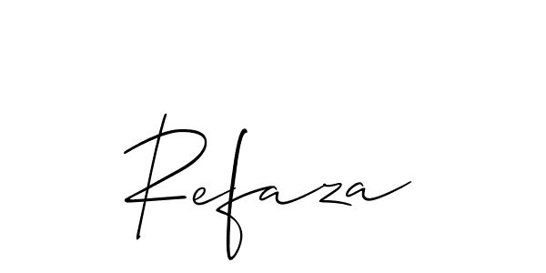 How to Draw Refaza signature style? Allison_Script is a latest design signature styles for name Refaza. Refaza signature style 2 images and pictures png