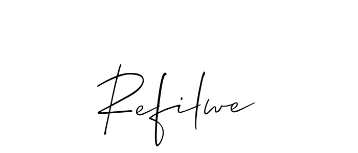 Once you've used our free online signature maker to create your best signature Allison_Script style, it's time to enjoy all of the benefits that Refilwe name signing documents. Refilwe signature style 2 images and pictures png