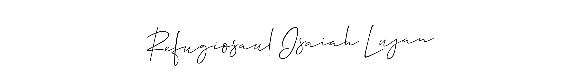 Once you've used our free online signature maker to create your best signature Allison_Script style, it's time to enjoy all of the benefits that Refugiosaul Isaiah Lujan name signing documents. Refugiosaul Isaiah Lujan signature style 2 images and pictures png