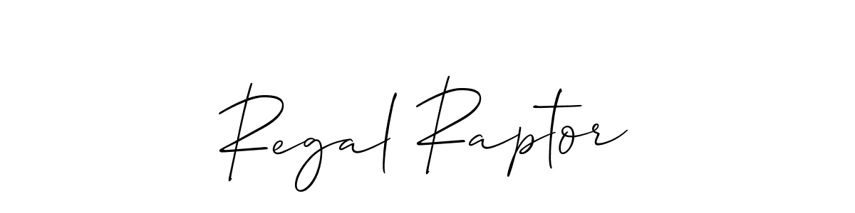 if you are searching for the best signature style for your name Regal Raptor. so please give up your signature search. here we have designed multiple signature styles  using Allison_Script. Regal Raptor signature style 2 images and pictures png