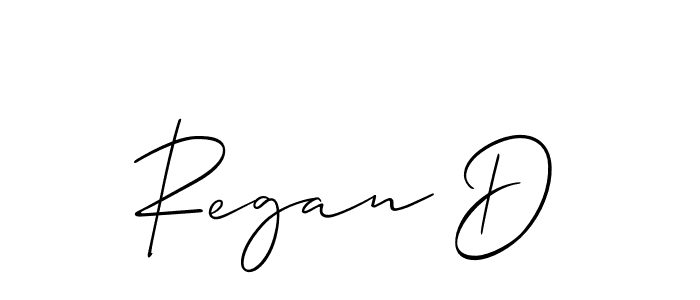 Make a beautiful signature design for name Regan D. With this signature (Allison_Script) style, you can create a handwritten signature for free. Regan D signature style 2 images and pictures png