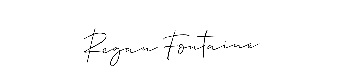 Create a beautiful signature design for name Regan Fontaine. With this signature (Allison_Script) fonts, you can make a handwritten signature for free. Regan Fontaine signature style 2 images and pictures png