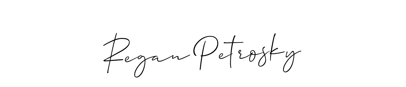 Also You can easily find your signature by using the search form. We will create Regan Petrosky name handwritten signature images for you free of cost using Allison_Script sign style. Regan Petrosky signature style 2 images and pictures png