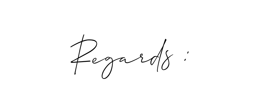 if you are searching for the best signature style for your name Regards :. so please give up your signature search. here we have designed multiple signature styles  using Allison_Script. Regards : signature style 2 images and pictures png