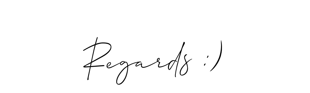 Make a beautiful signature design for name Regards :). Use this online signature maker to create a handwritten signature for free. Regards :) signature style 2 images and pictures png
