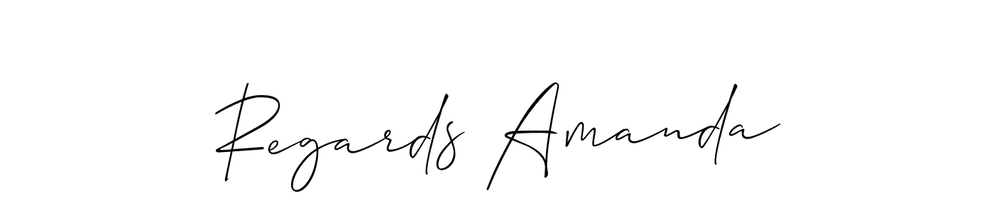 Similarly Allison_Script is the best handwritten signature design. Signature creator online .You can use it as an online autograph creator for name Regards Amanda. Regards Amanda signature style 2 images and pictures png