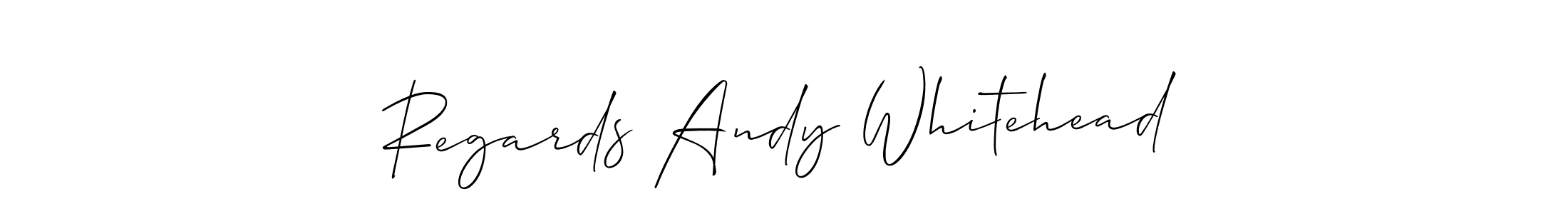 Regards Andy Whitehead stylish signature style. Best Handwritten Sign (Allison_Script) for my name. Handwritten Signature Collection Ideas for my name Regards Andy Whitehead. Regards Andy Whitehead signature style 2 images and pictures png