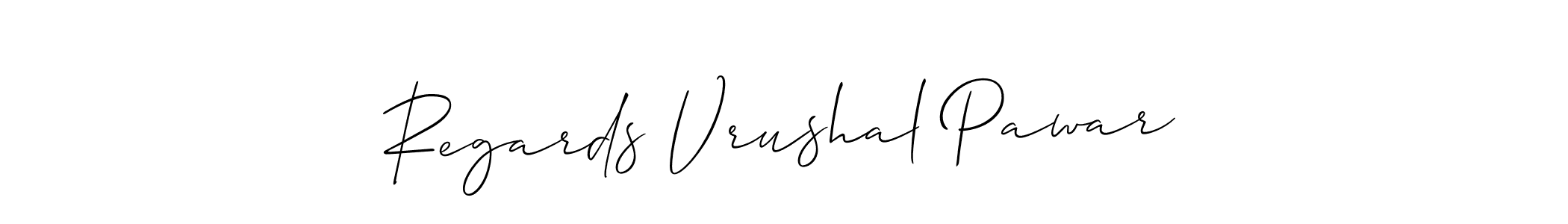 Make a beautiful signature design for name Regards Vrushal Pawar. Use this online signature maker to create a handwritten signature for free. Regards Vrushal Pawar signature style 2 images and pictures png