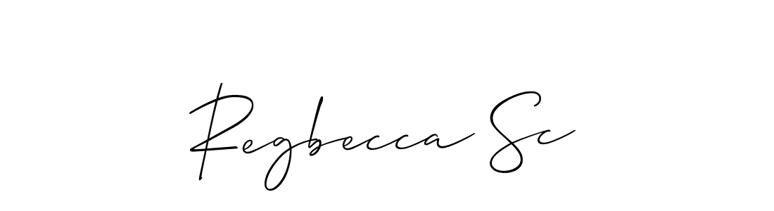 Allison_Script is a professional signature style that is perfect for those who want to add a touch of class to their signature. It is also a great choice for those who want to make their signature more unique. Get Regbecca Sc name to fancy signature for free. Regbecca Sc signature style 2 images and pictures png