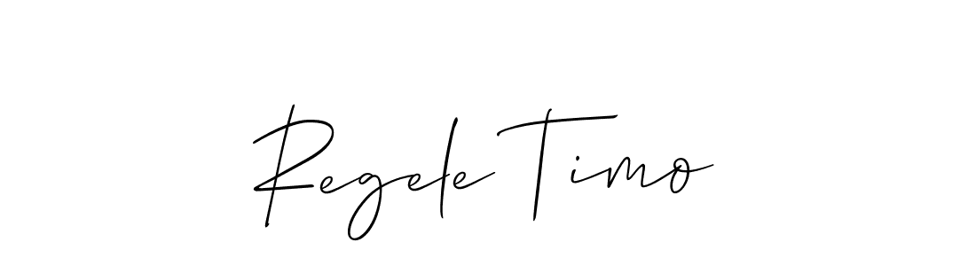 Also we have Regele Timo name is the best signature style. Create professional handwritten signature collection using Allison_Script autograph style. Regele Timo signature style 2 images and pictures png